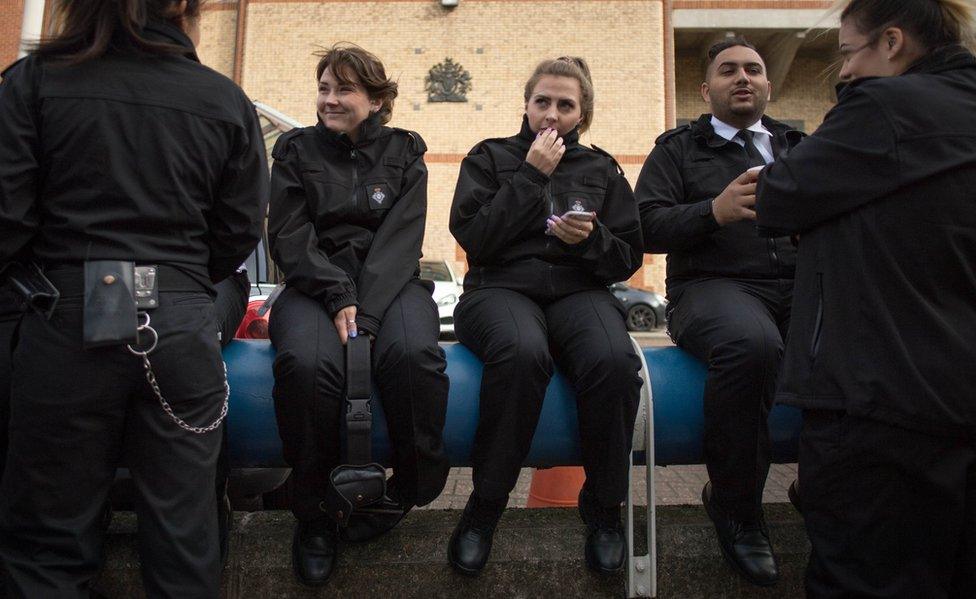 Female POA members protested outside HMP Bedford