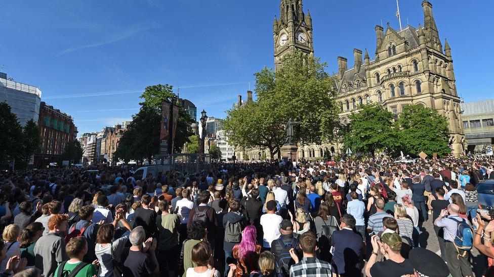 Vigil in Albert Square