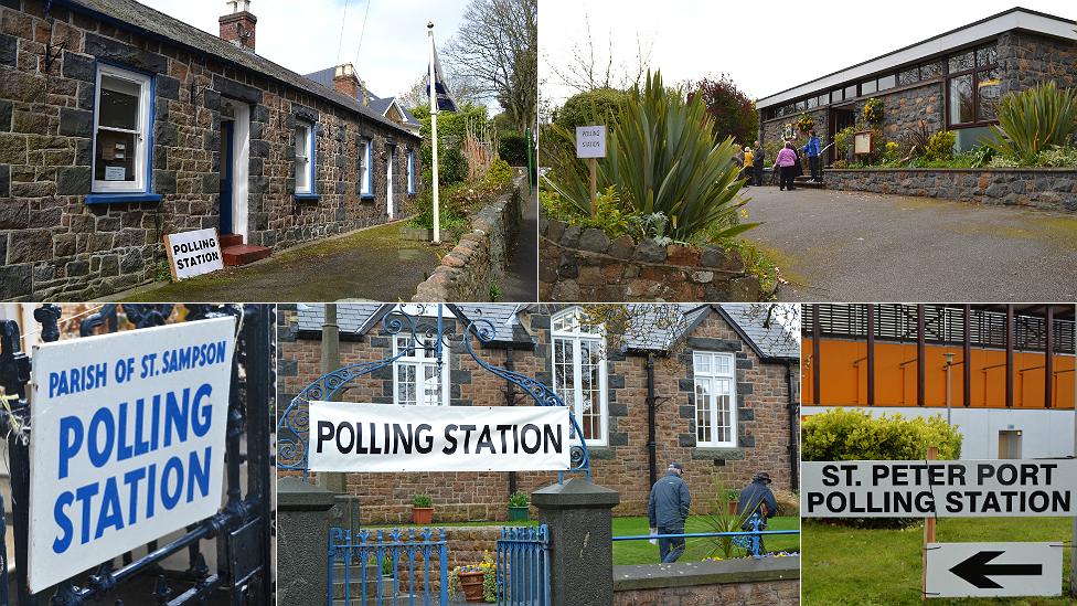 Polling stations in Guernsey's 2012 election