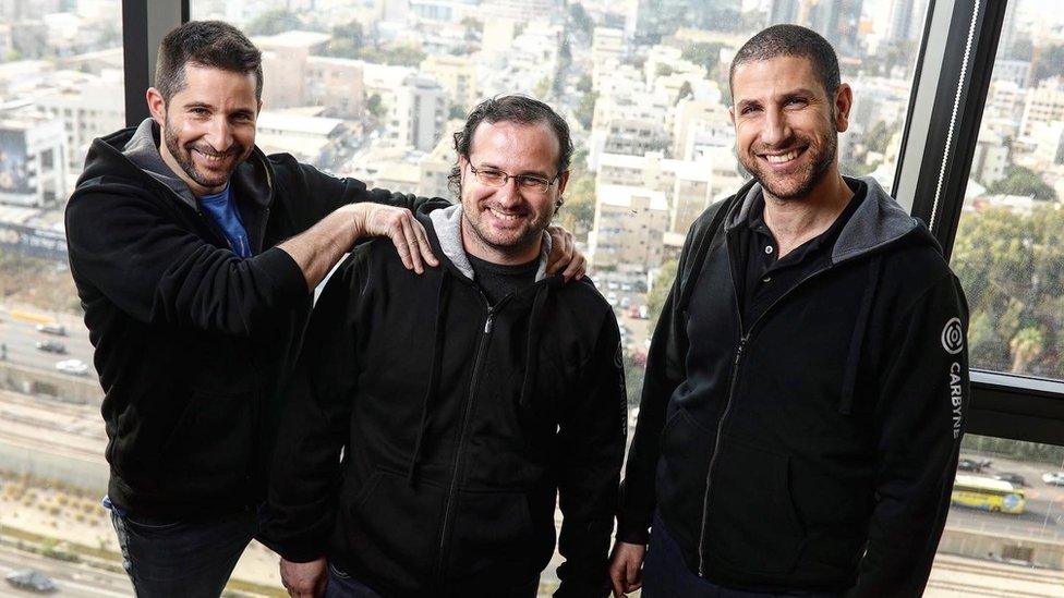 Carbyne's founders Alex Dizengof, Yony Yatsun and Amir Elichai