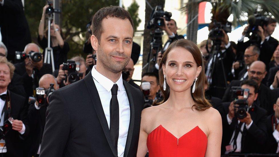Benjamin Millepied and Natalie Portman at Cannes in 2015