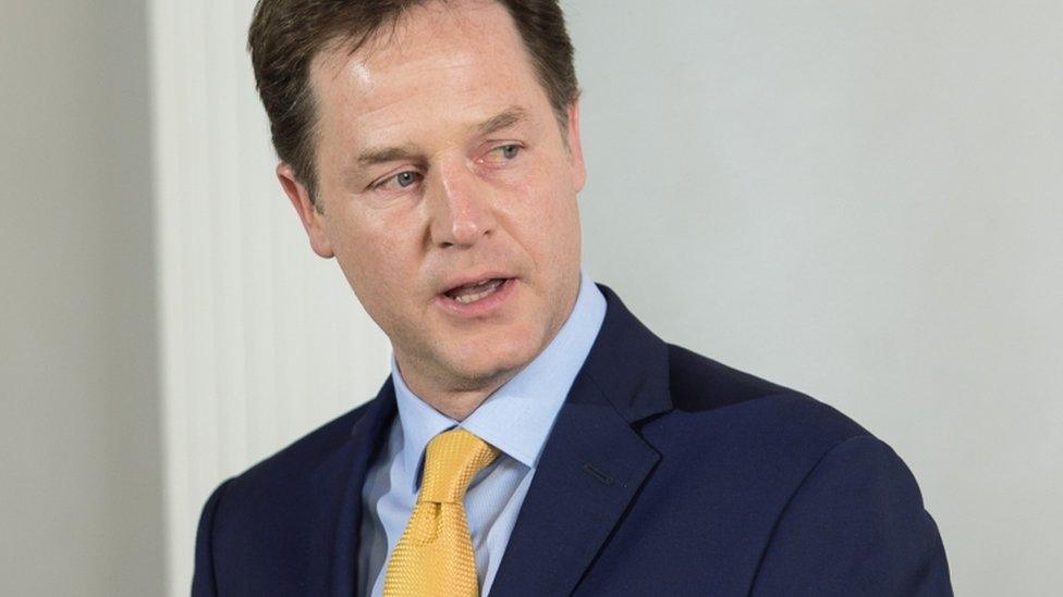 Former deputy prime minister Nick Clegg