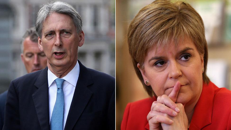 Philip Hammond and Nicola Sturgeon