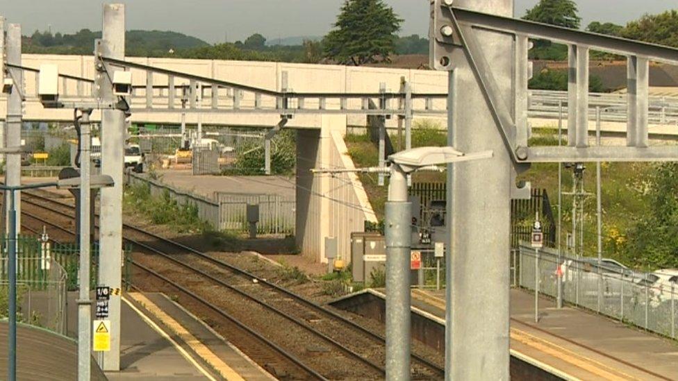 Electric wires on the south Wales mainline