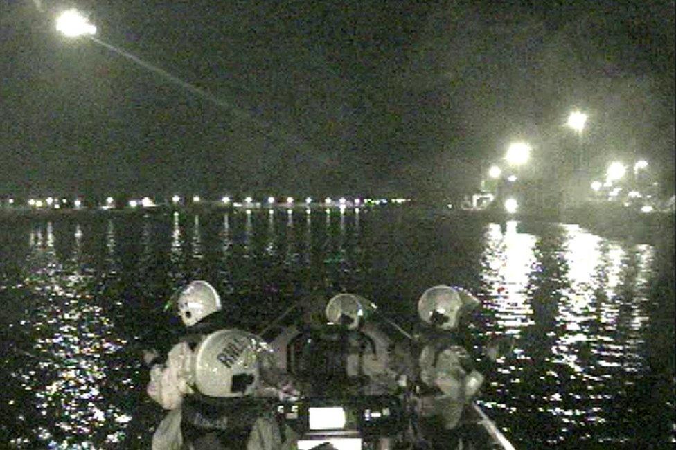 Kessock lifeboat crew searching