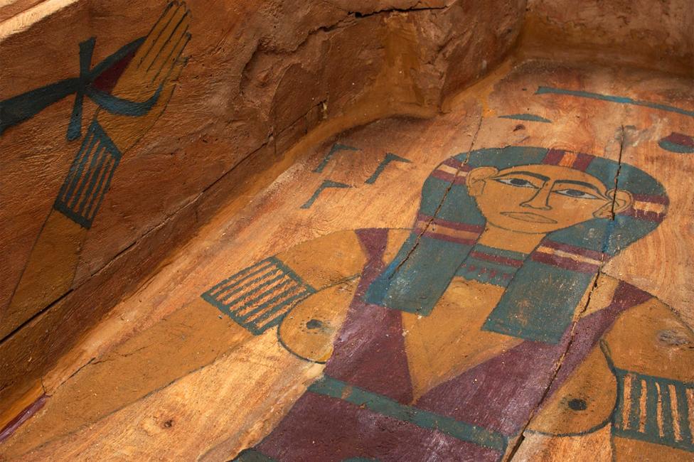 The goddess Nut, painted on the inside of a coffin