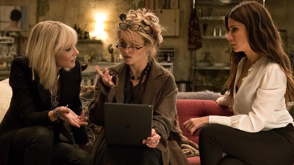 Cate Blanchett, Helena Bonham-Carter and Bullock in Ocean's 8