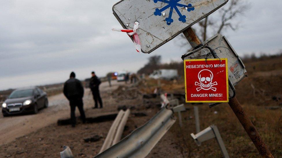 landmine sign