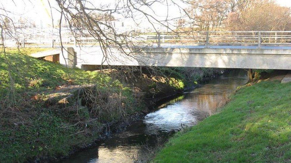 The Gogar burn at Edinburgh Airport