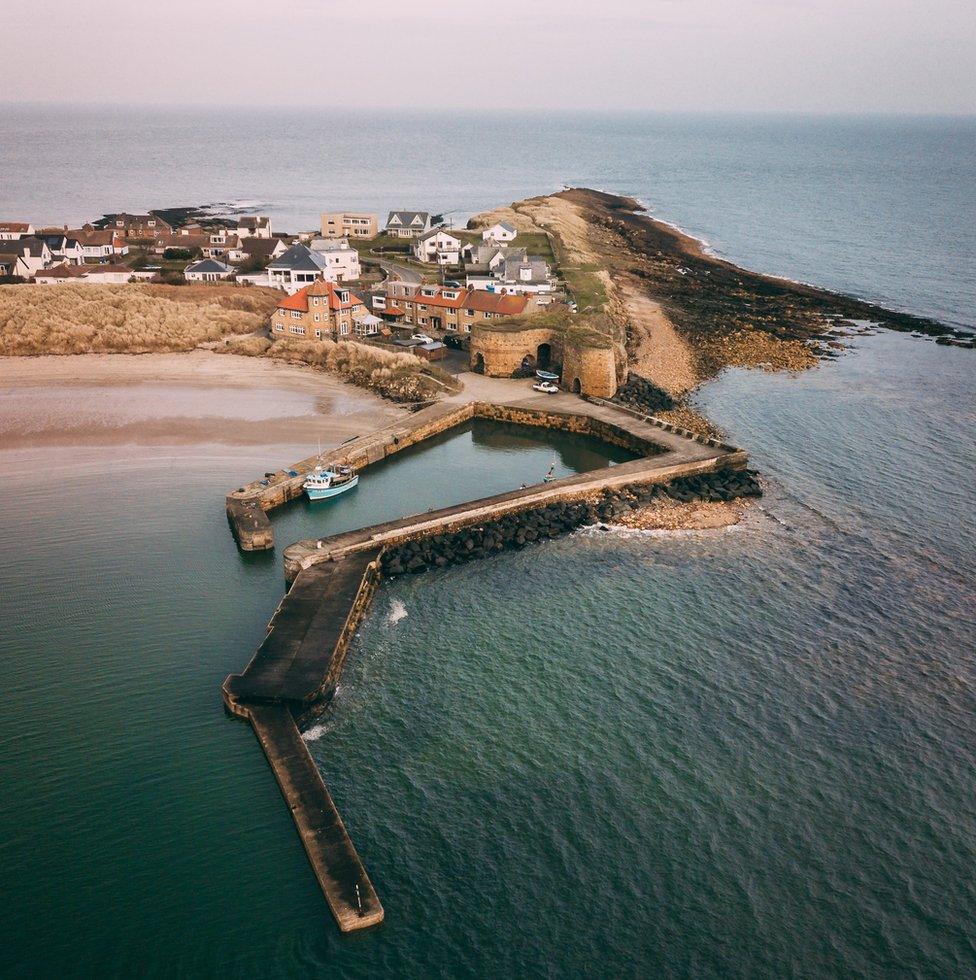 Aerial view of Beadnell