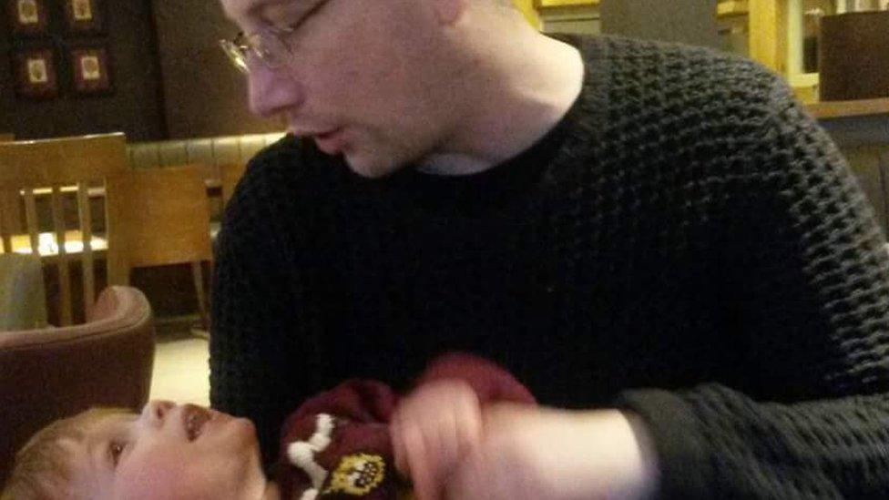 John Clayton with son Hugo