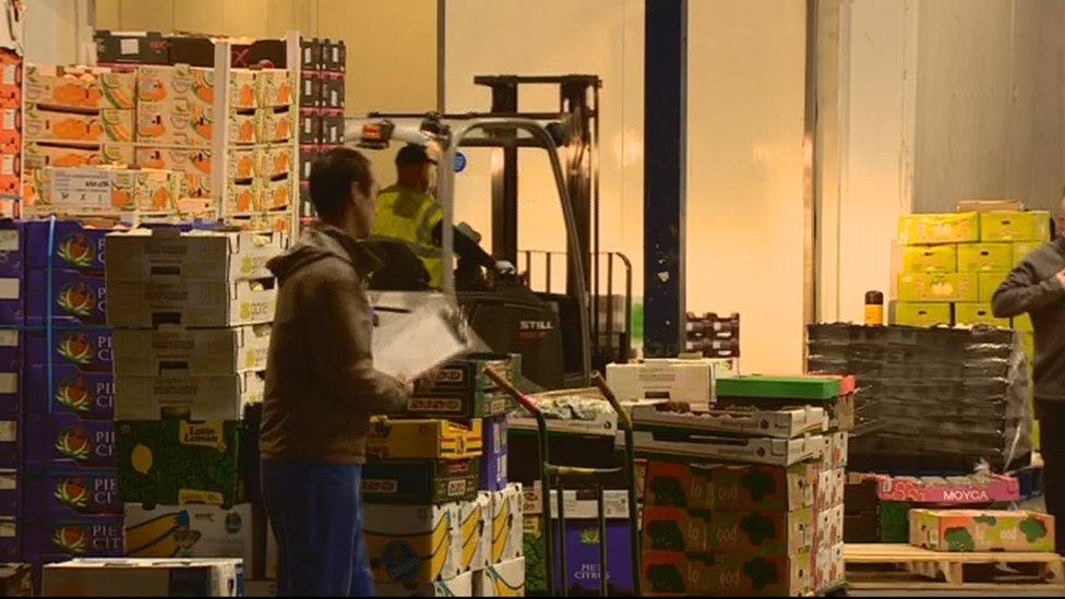 Workers at market