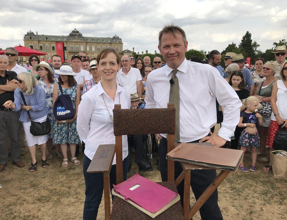 Claire Harding with John Foster