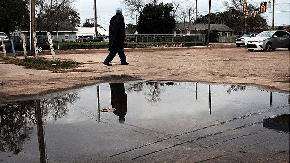 A man walking through Mississippi