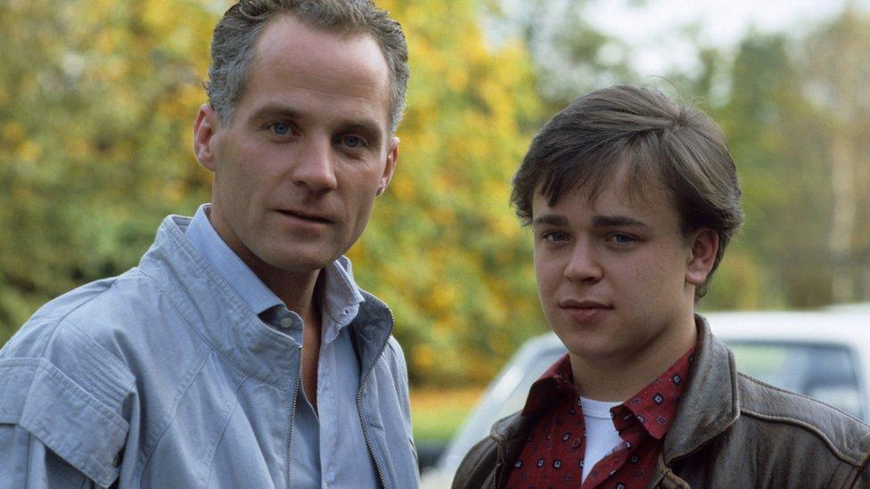 Michael Cashman as Colin Russell and Gary Hailes as Barry Clark