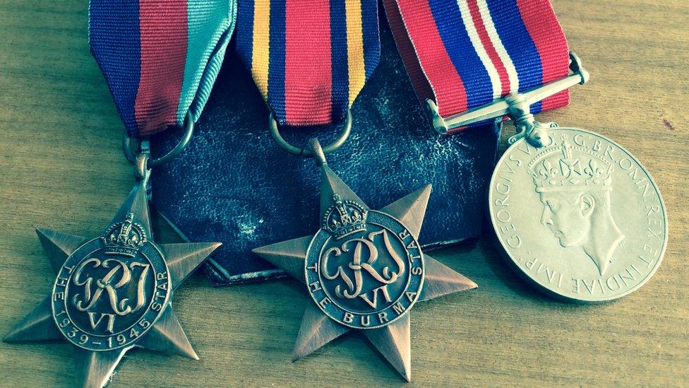 Three medals which Vic received for his services in World War Two