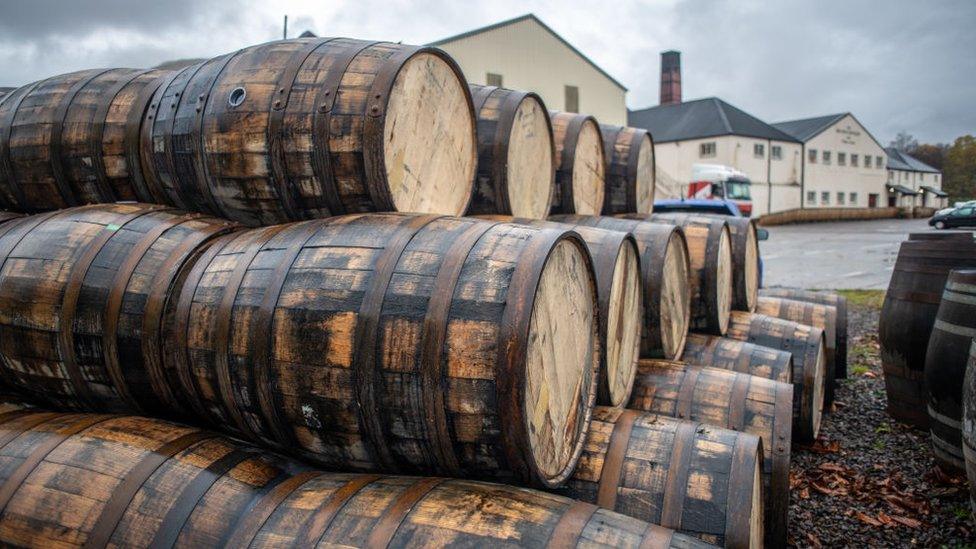 Scotch whisky barrels