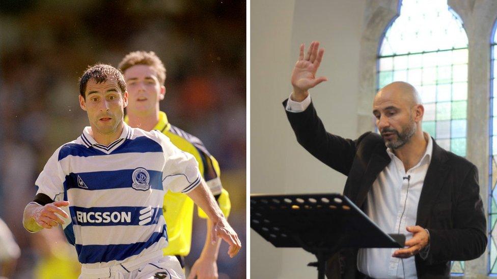 Gavin Peacock playing for QPR and Gavin Peacock as a preacher