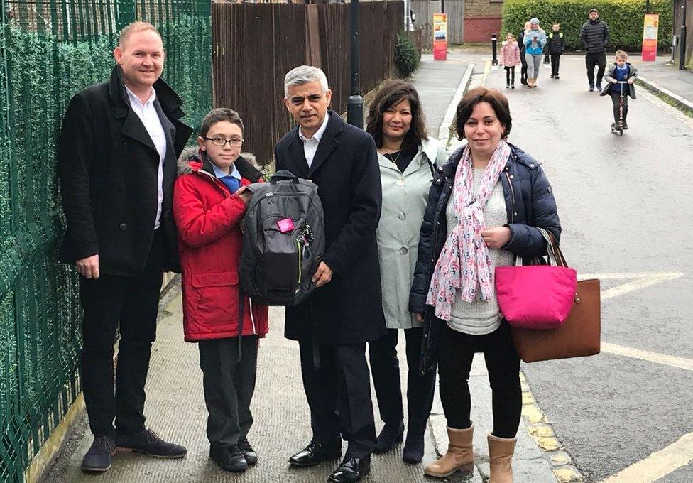 London Mayor Sadiq Khan at Haimo Primary School