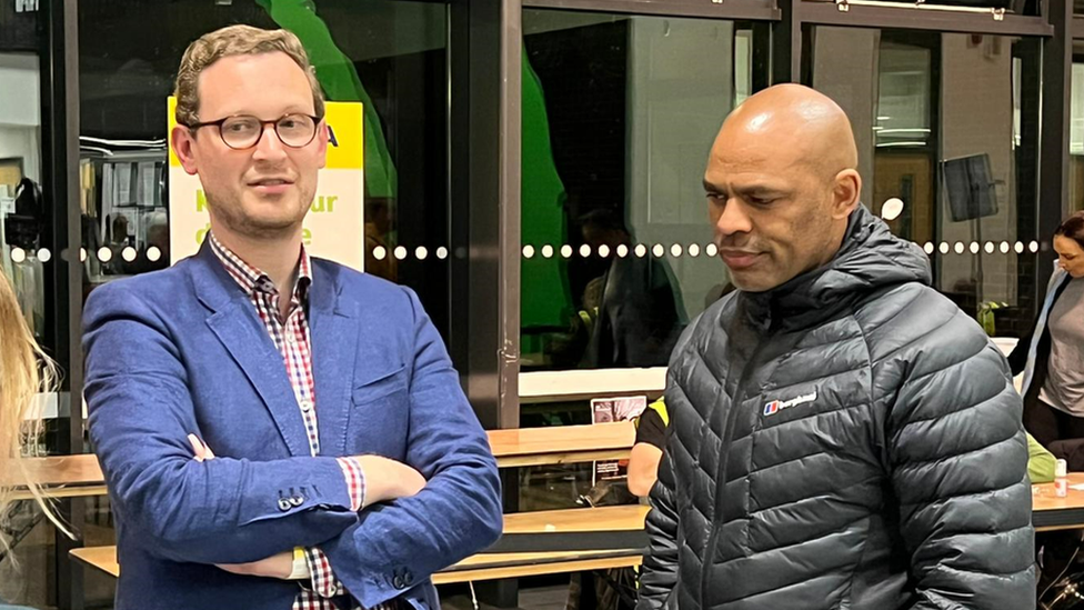 Bristol Mayor Marvin Rees (right) with Bristol MP Darren Jones