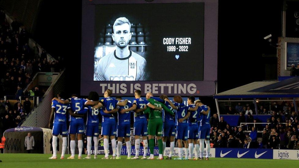 Birmingham City players observed a minute's silence