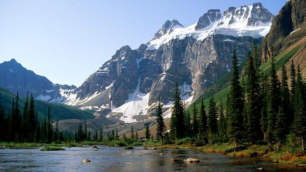 Lake Consolation and mountain, Banff