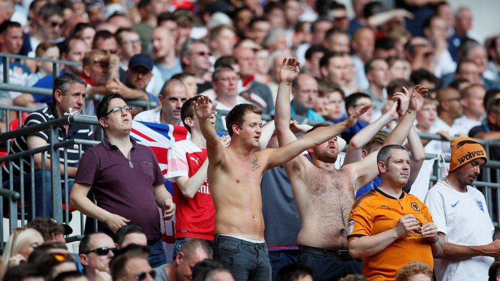 England fans at International Friendly - England vs Nigeria - on 2 June