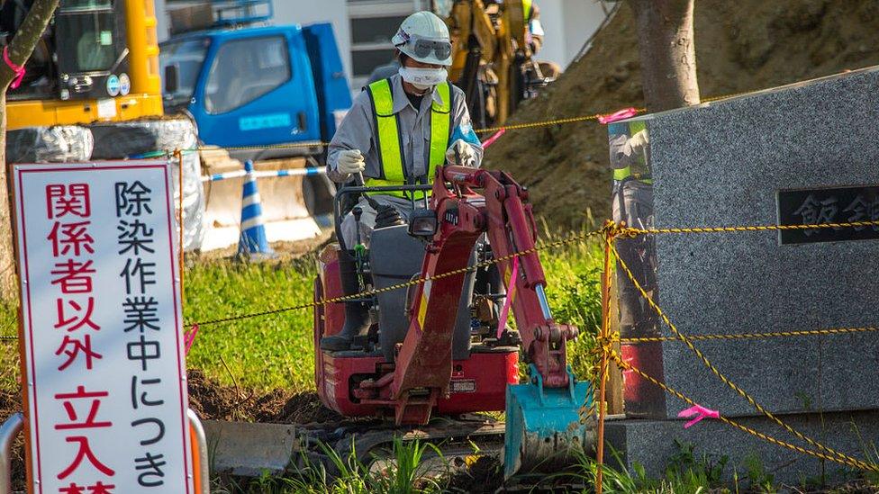 Removing soil contaminated by radiation