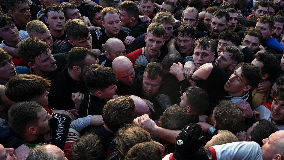 Royal Shrovetide Football players 2023