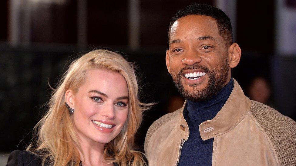 Margot Robbie and Will Smith