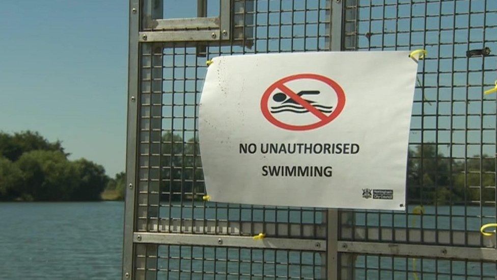 Swimming sign