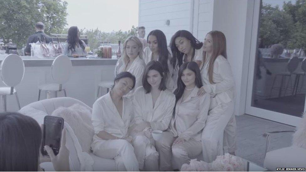 Kylie Jenner and friends at Baby Shower