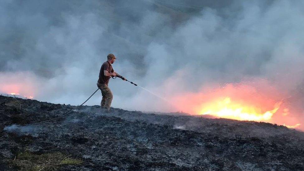 Fire in the the Goyt Valley, Derbyshire