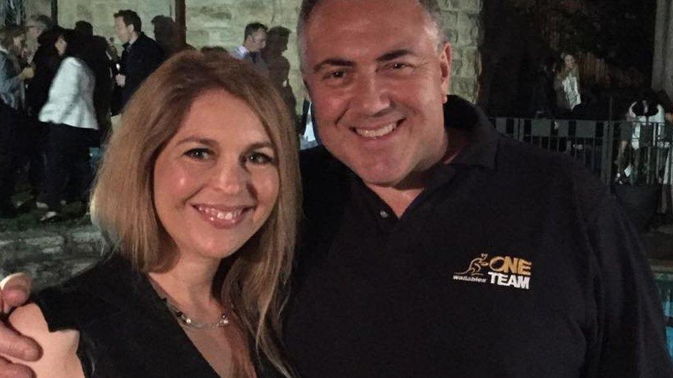 Ginni with Australian political figure Joe Hockey