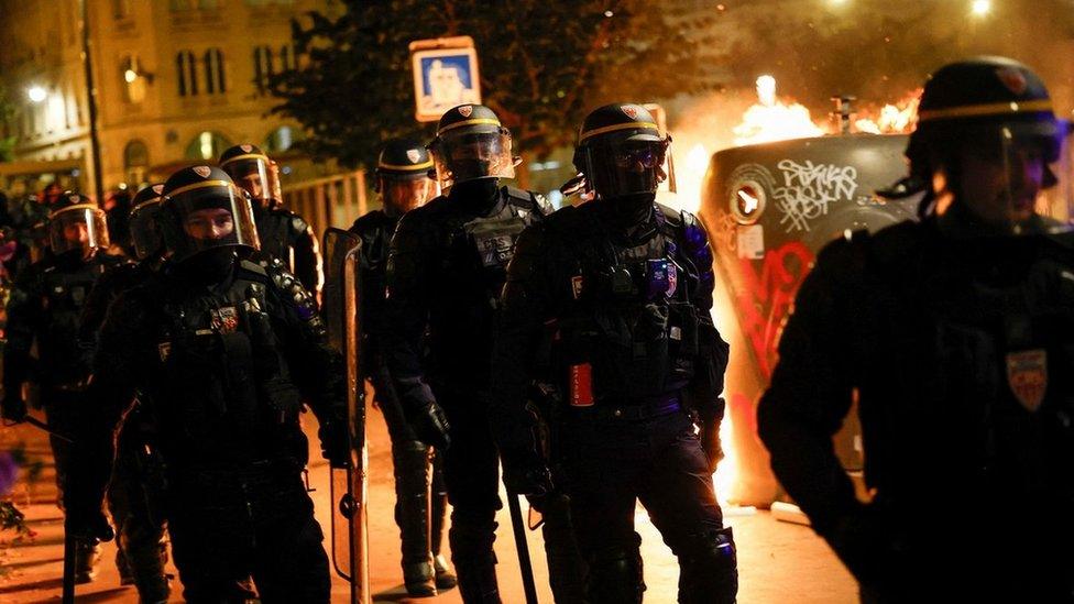 Riot police in Paris - 30 June