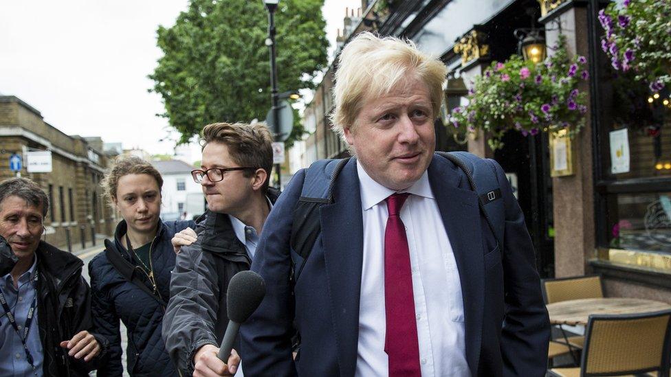 Boris Johnson on 1 July 2016 after quitting leadership race