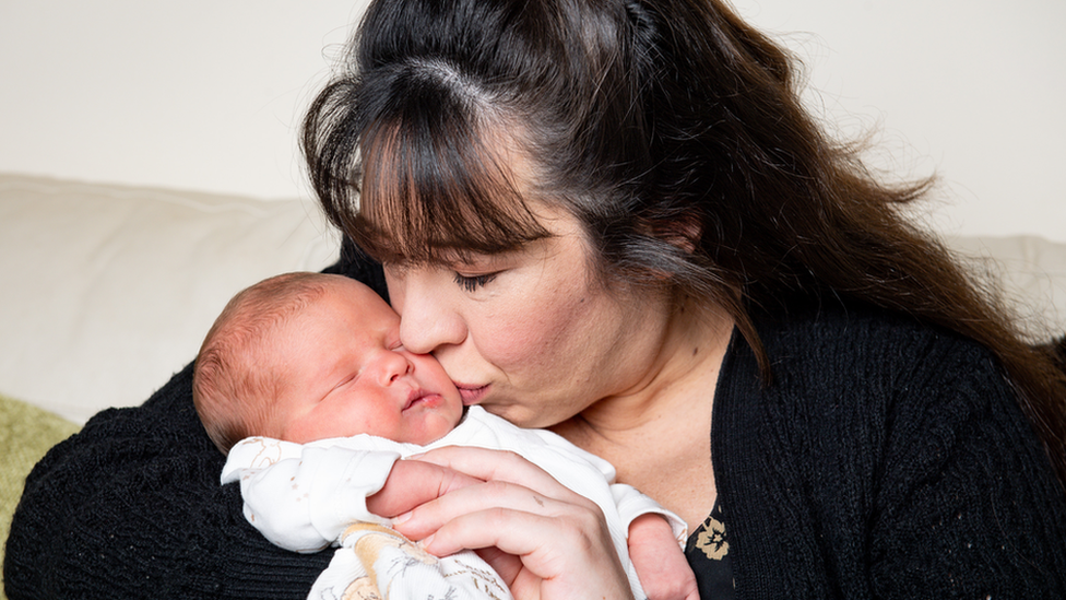 Rebecca Brown and her baby Ethel