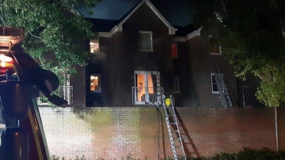 Somerset Court blaze in Gosport