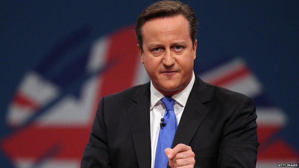 David Cameron makes keynote speech in Manchester. 2 Oct 2013