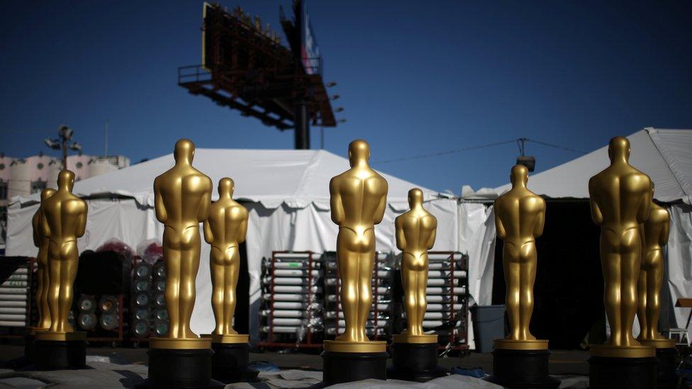 Giant Oscars statues