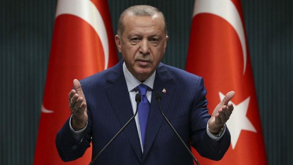 President Erdogan giving speech, 20 Oct 20