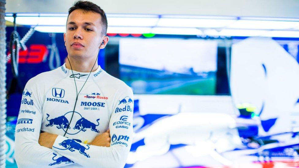 Alex Albon driving for Toro Rosso