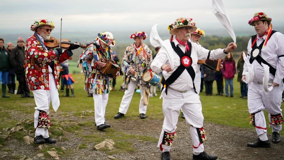 Morris dancing at Bradgate Park, Leicestershire