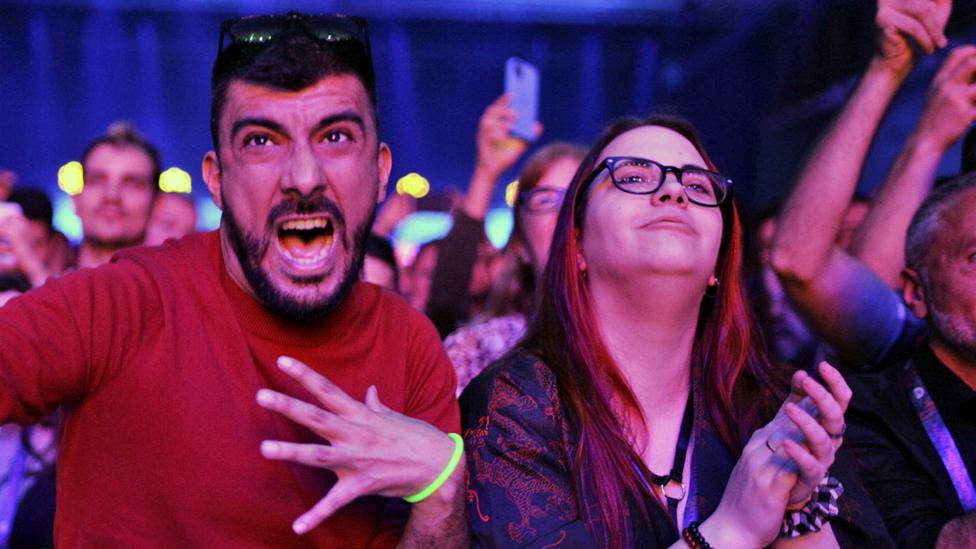 Fans at Barcelona Eurovision Party