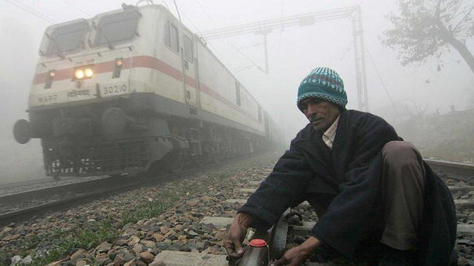 Indian railway worker file picture