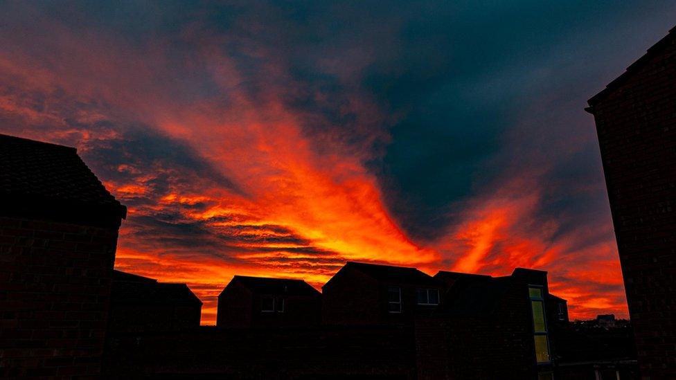 Sunrise in Melton Mowbray, Leicestershire