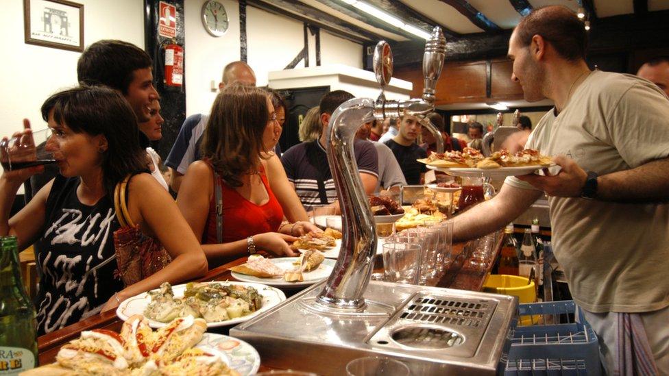 A San Sebastian tapas bar