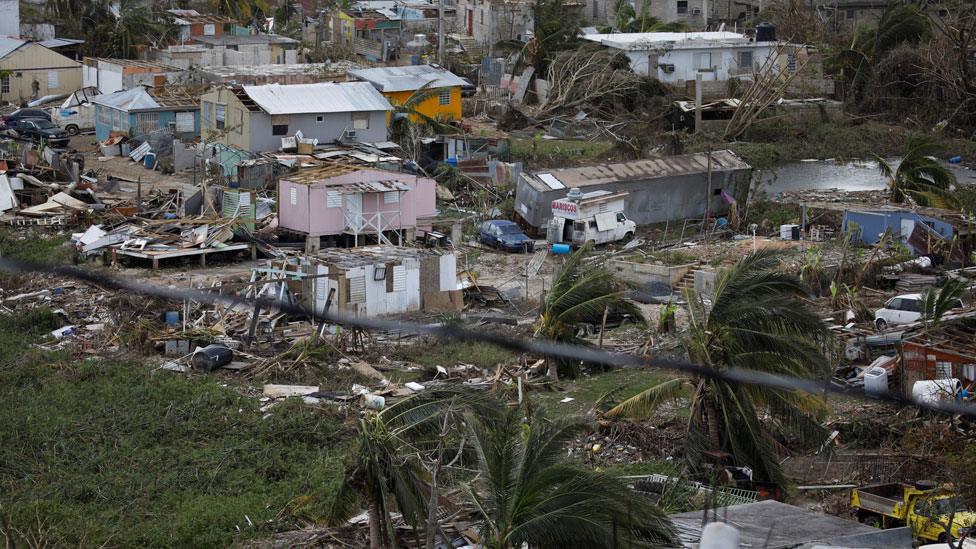 Hurricane damage in Puerto Rico