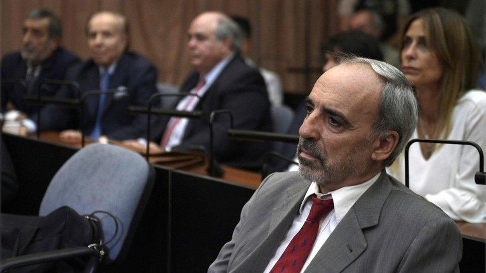 Former Argentine Judge Juan Jose Galeano looks on before being found guilty of attempting to block the investigation into the 1994 Jewish centre bombing in Buenos Aires, 28 February 2019