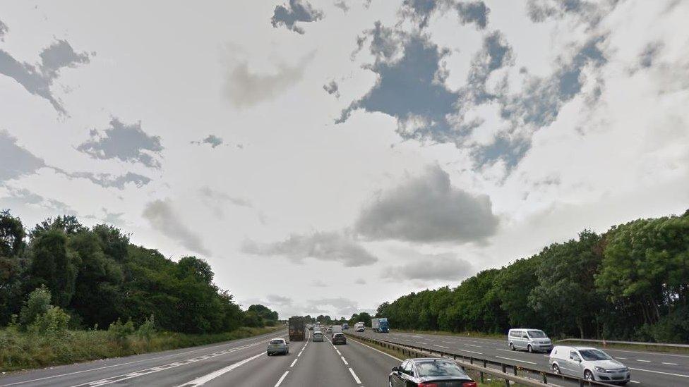 M6 near Corley services